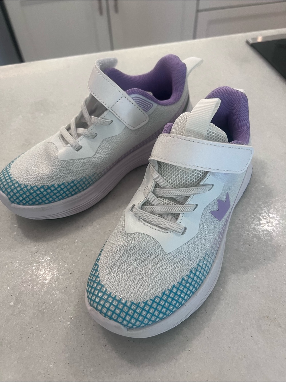 Brunswick Girls Bowling Sneaker Shoe with Purple Lining and Teal Accent